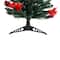 5ft. Fiber Optic Color Changing Artificial Christmas Tree with Red Poinsettias & Star